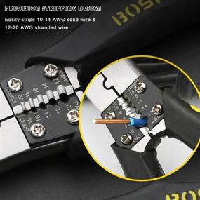 img 2 attached to 🔧 Инструменты BOSI 8-1/2-дюймовые комбинированные плоскогубцы для Линеймана с функциями обнажения провода / обжима / резки