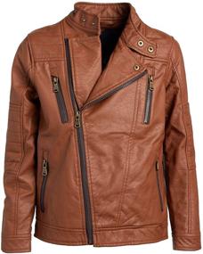 img 3 attached to URBAN REPUBLIC Leather Motorcycle Jacket - Premium Boys' Clothing for Jackets & Coats