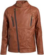 urban republic leather motorcycle jacket - premium boys' clothing for jackets & coats logo