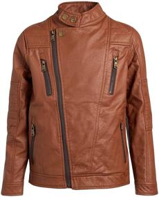 img 4 attached to URBAN REPUBLIC Leather Motorcycle Jacket - Premium Boys' Clothing for Jackets & Coats