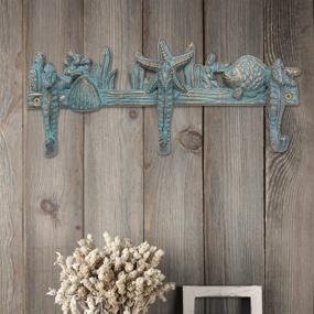 img 1 attached to 🌊 Turquoise Highlights Stonebriar Seahorse Decorative