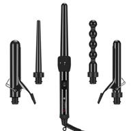 🔥 parwin pro beauty 5-in-1 curling iron set - instant heat up curling wand with 5 interchangeable ceramic barrels (0.35" to 1.25") - hair curler for all hair types - hair wand with glove and 2 hair clips logo