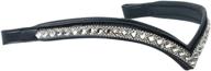 english riding supply ovation veronica v browband in black: enhance your riding experience logo