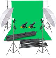 📸 enhance your photography experience with the emart photography backdrop continuous umbrella studio lighting kit, muslin chromakey green screen, and background stand support system for photo video shoots logo