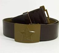 soviet military canvas leather buckle logo