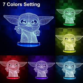 img 2 attached to 🌟 3D Illusion Star Wars Night Light - Perfect Room Decor & Birthday Gift for Kids, Featuring 4 Patterns, Timing Function, and Star Wars Theme - Ideal for Star Wars Fans of All Ages!