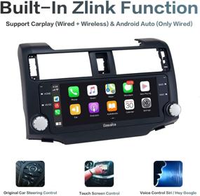 img 2 attached to 🚗 Dasaita 10.25" Android 10.0 Carplay Touch Screen Car Radio for Toyota 4Runner: Bluetooth, GPS Navigation, Split Screen, and More!