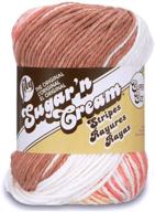 🧶 lily sugar 'n cream super size stripes yarn, 2.5 oz, natural shade, single ball logo