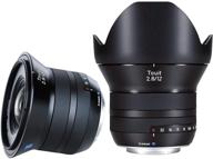 black zeiss touit 2.8/12 wide-angle camera lens for fujifilm x-mount mirrorless cameras logo