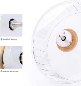 img 1 attached to 🐹 Silent Hamster Exercise Wheels - Ultra-Quiet Spinner Wheels with Adjustable Stand for Hamsters, Gerbils, Mice, and Other Small Animals by Niteangel