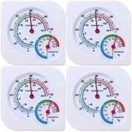 🌡️ indoor thermometer hygrometer temperature humidity monitor gauge for home, patio, planting room, and reptile terrariums | mini white thermometer hygrometer logo