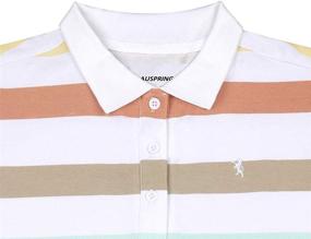 img 3 attached to AUSPRING Short Sleeves Pique Stripe Boys' Clothing in Tops, Tees & Shirts