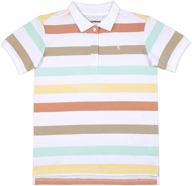 auspring short sleeves pique stripe boys' clothing in tops, tees & shirts logo