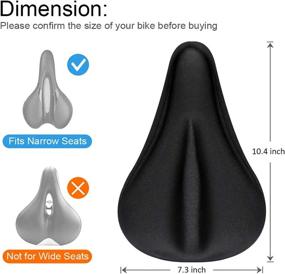 img 3 attached to 🚴 WSX Bike Seat Cushion: Enhanced Comfort Gel Cover for Women and Men, Ideal for Mountain Road Cycling