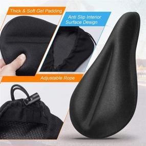 img 1 attached to 🚴 WSX Bike Seat Cushion: Enhanced Comfort Gel Cover for Women and Men, Ideal for Mountain Road Cycling