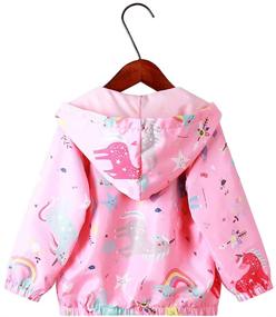 img 3 attached to 🧥 Moonnut Baby Girls Spring Outwear Coat with Unicorn Hood, Zipper Closure | 1-5 Years Baby Toddler Jackets