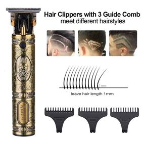 img 3 attached to Ornate Hair Clippers for Men: Suttik Mens Hair 💇 Edgers Clippers, Cordless Professional Barber Trimmer - T-blade Trimmer, Gold