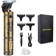 ornate hair clippers for men: suttik mens hair 💇 edgers clippers, cordless professional barber trimmer - t-blade trimmer, gold logo