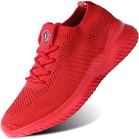 img 4 attached to Walking Running Sneakers Lightweight Breathable Men's Shoes for Athletic