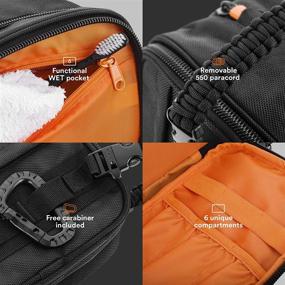 img 2 attached to Fitdom Tactical Toiletry Bag Dopp Kit Case: Ultimate Travel & Storage Solution for Men. Efficiently Organize Large & Small Cosmetic Makeup, Grooming & Shaving Essentials. Perfect for Overnight Trips.