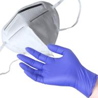 🧤 ultimate cleaning kit: bundle of 10 purple gloves and 1 cleaning mask - premium protection against dust and germs logo