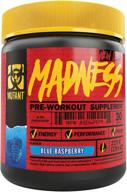 🔥 mutant madness - elevating the pre-workout experience to unprecedented levels, engineered for intense workouts, 225g – blue raspberry logo