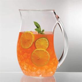 img 1 attached to Lux Acrylic Pitcher - 96 Ounce Capacity - 3 Quart Size by Prodyne