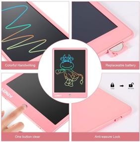 img 4 attached to 🎁 ERUW 10 Inch LCD Writing Tablet - Electronic Drawing Pads, Graphics Board eWriter, Digital Doodle Pad for Kids Home School Office - Boy Girl Toys Christmas Birthday Gift Age 3+