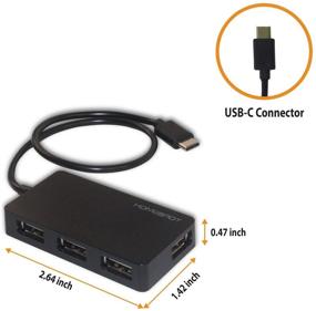 img 3 attached to 🔌 Enhance Connectivity with HomeSpot Type C Adapter Hub and 4 USB 2.0 Ports