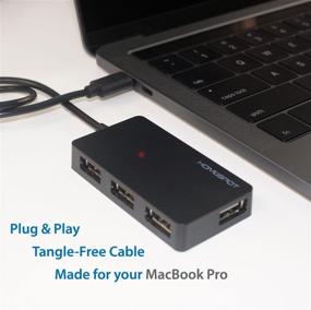 img 1 attached to 🔌 Enhance Connectivity with HomeSpot Type C Adapter Hub and 4 USB 2.0 Ports