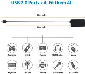 img 2 attached to 🔌 Enhance Connectivity with HomeSpot Type C Adapter Hub and 4 USB 2.0 Ports