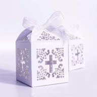 🎁 yozatia 50pcs cross favor boxes: perfect baptism & christening favor for party, birthday, and more! logo