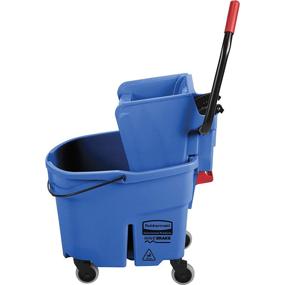 img 3 attached to Rubbermaid Commercial Products WaveBrake 2.0 35 QT Side-Press Mop Bucket and Wringer - Blue (FG758888BLUE): Efficient Cleaning Solution with Advanced WaveBrake Technology