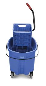 img 2 attached to Rubbermaid Commercial Products WaveBrake 2.0 35 QT Side-Press Mop Bucket and Wringer - Blue (FG758888BLUE): Efficient Cleaning Solution with Advanced WaveBrake Technology