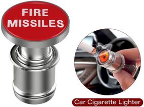 img 1 attached to 🔥 EJECT Fire Missile Button Car Cigarette Lighter Replacement Cover for 12V Cars - Pack of 2