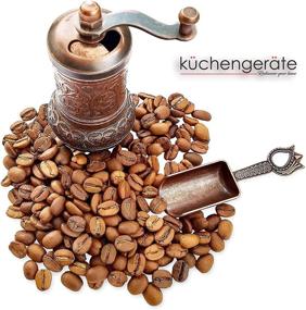 img 1 attached to Kuchengerate Pepper & Salt Grinder - Turkish Coffee Mill with Antique Spoon - Zinc Alloy Casting - Adjustable Coarseness (Copper)