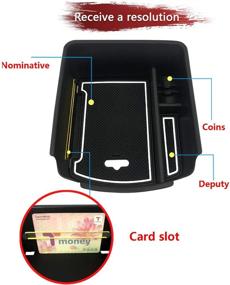 img 3 attached to LFOTPP Органайзер для Центральной Консоли Автомобиля для Kia Seltos 2020-2022 - держатель для очков, белый вторичный ящик для хранения - автомобильные аксессуары
