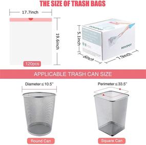 img 2 attached to 🗑️ ROVIPOT 4 Gallon Small Trash Bags 120 Count - Premium Quality White Drawstring Garbage Bags for Home Office Kitchen Bathroom Trash Can - Convenient 0.8 Mil Thickness - 17.7"x19.6