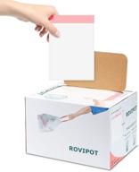 🗑️ rovipot 4 gallon small trash bags 120 count - premium quality white drawstring garbage bags for home office kitchen bathroom trash can - convenient 0.8 mil thickness - 17.7"x19.6 logo