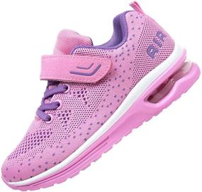 img 4 attached to JARLIF Breathable Running Sneakers for Girls' - Athletic Shoes