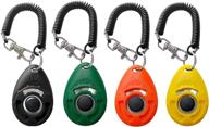 🐶 enhance dog training with our pet training clicker - 4 color dog training clickers with wrist strap logo