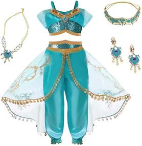 img 4 attached to 👸 Enchanting TONDA Girls Princess Costume Dress: Sparkle & Charm