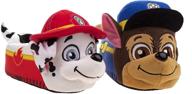 🐾 adorable nickelodeon paw patrol slippers - perfect for boys and girls: chase, marshall, skye, everest logo