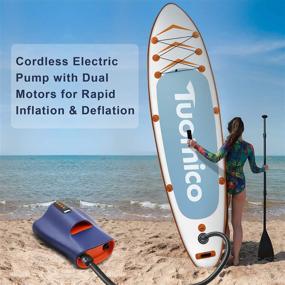 img 3 attached to 🚤 Convenient & Efficient: 16PSI Rechargeable Sup Air Pump for Portable Paddle Boards, Kayaks, Boats, and More!