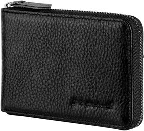 img 4 attached to Premium Leather Wallets with Compact Design - 2Litchi Men's Accessories for Secure Blocking