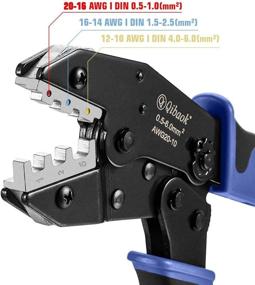 img 2 attached to 🔧 Qibaok Гидравлический пресс-клещи: обжимной инструмент с рычажной системой для наконечников провода и 200 шт. термоусадочных муфт для проводов AWG 20-10.