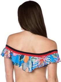 img 3 attached to Trina Turk Shoulder Bandeau Swimsuit Women's Clothing