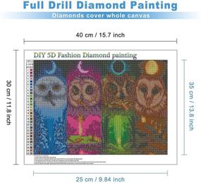 img 3 attached to Painting Rhinestone Embroidery Supplies Decor Moonlight