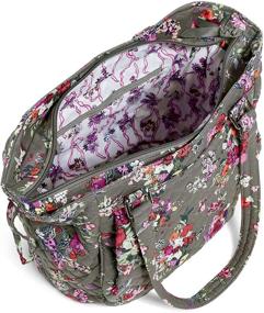 img 2 attached to Сумка-сатчел для женщин Vera Bradley Recycled с медальоном для женщин и кошельком для хозяек для сумок Hobo