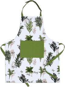 img 4 attached to 🌿 AMOUR INFINI Herb Garden Apron - 27.5 x 33 inches - 100% Natural Cotton - Women's Apron for Cooking, Baking, and Gardening - Convenient Pockets and Adjustable Neck & Waist Ties